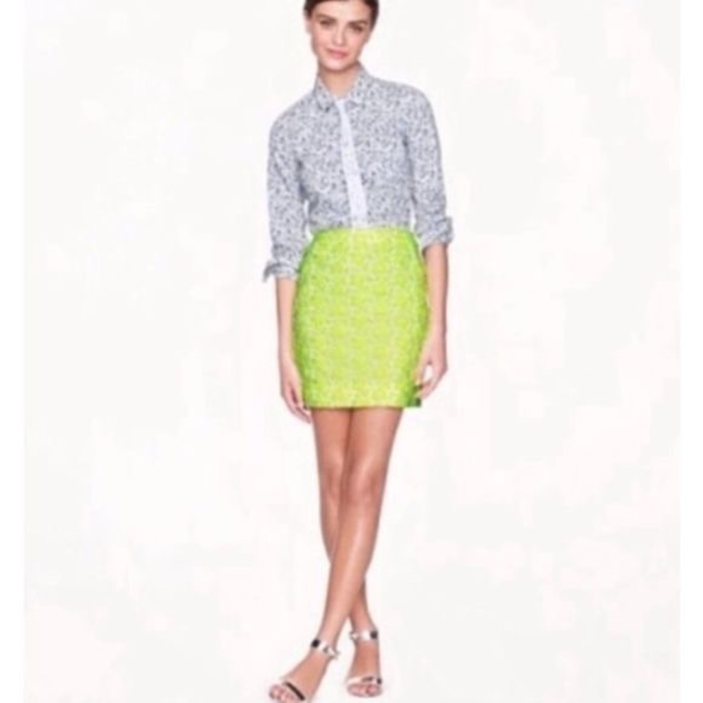 J.Crew Neon Floral Mini Skirt - Sz 8